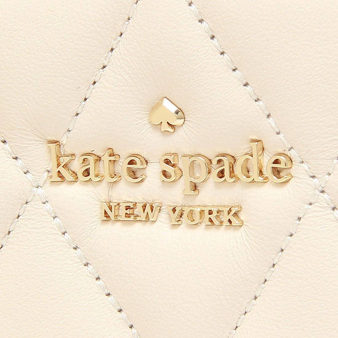 ケイトスペード kate spade カードケース オフホワイト キルティング