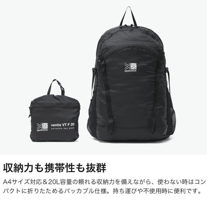 リュック メンズ レディース リュックサック バックパック ブランド カジュアル パッカブル バッグ 軽量 軽い 畳める デイパック おしゃれ A4 20L ventis VT F 20 501291 （SageLeaf）｜詳細画像
