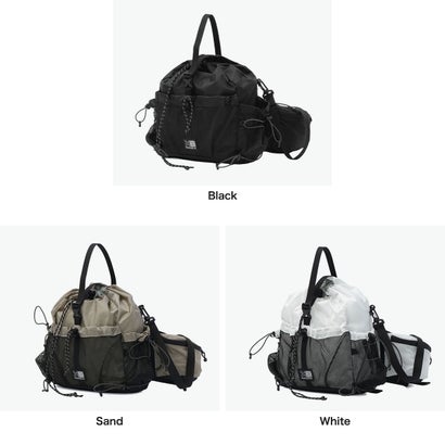 カリマー KARRIMOR ショルダーバッグ メンズ レディース 小さめ ブランド ウエストバッグ ヒップバッグ おしゃれ 斜めがけ 軽量 アウトドア シンプル カジュアル 巾着型 grab lumber pack 501301 （Black）｜詳細画像
