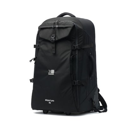 カリマー KARRIMOR キャリーケース Mサイズ メンズ レディース スーツケース ソフトキャリーケース 70L 6泊 7泊 2WAY リュック ショルダーバッグ トート airport pro 70 501304 （Black）｜詳細画像
