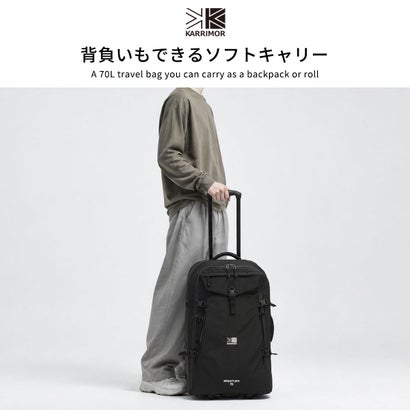 カリマー KARRIMOR キャリーケース Mサイズ メンズ レディース スーツケース ソフトキャリーケース 70L 6泊 7泊 2WAY リュック ショルダーバッグ トート airport pro 70 501304 （Black）｜詳細画像