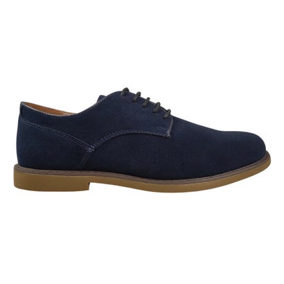 カンザン ブルーレーベル KANZAN-BLUE LABEL- KANZAN -blue label- オンオフ兼用 フェイクスエード レースアップ プレーントゥシューズ （ネイビー）｜詳細画像