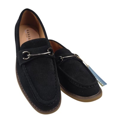 カンザン ブルーレーベル KANZAN-BLUE LABEL- KANZAN -blue label- オンオフ兼用 フェイクスエード ビットローファー （ブラック）｜詳細画像