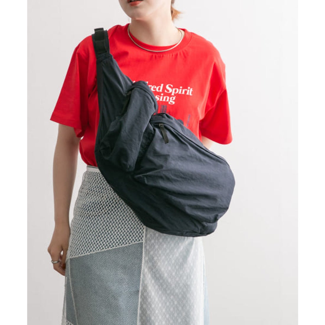 ケービーエフ KBF アウトポケットショルダーBAG （NAVY