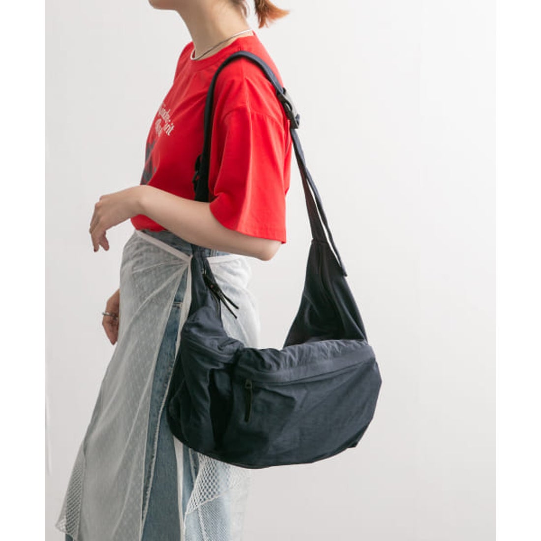 ケービーエフ KBF アウトポケットショルダーBAG （NAVY