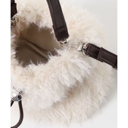 ケービーエフ KBF フラッフィー巾着ミニBAG （アイボリー）｜詳細画像