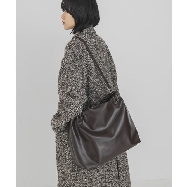 ギャザーハンドルビッグBAG （ブラウン）
