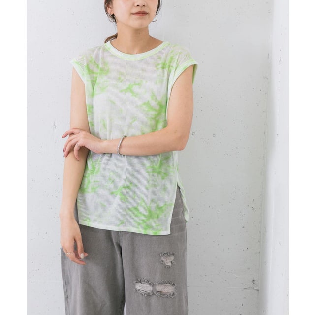スリーブレスプリントTEE （GREEN）