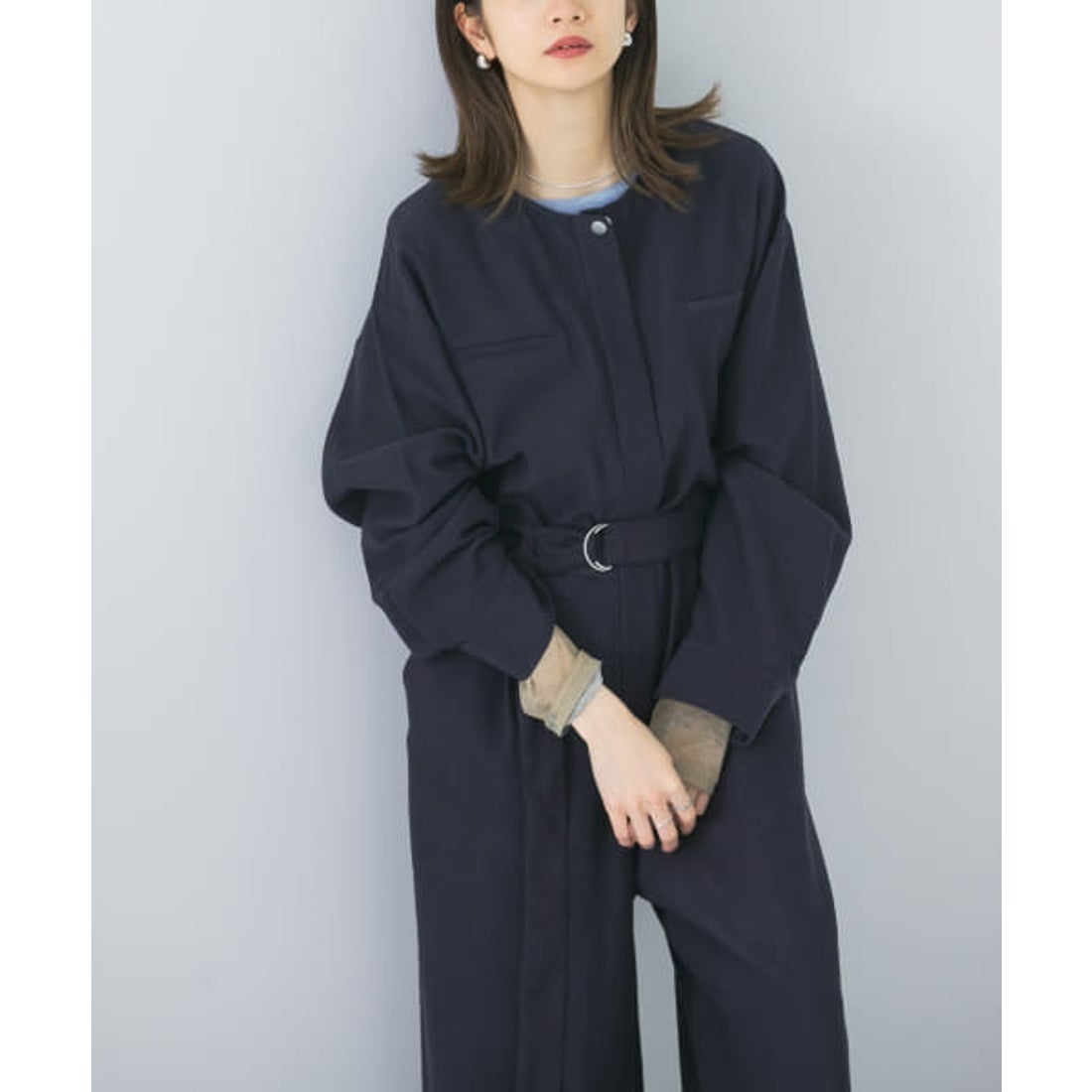 ケービーエフ KBF BIGシルエットジャンプスーツ （D.NAVY