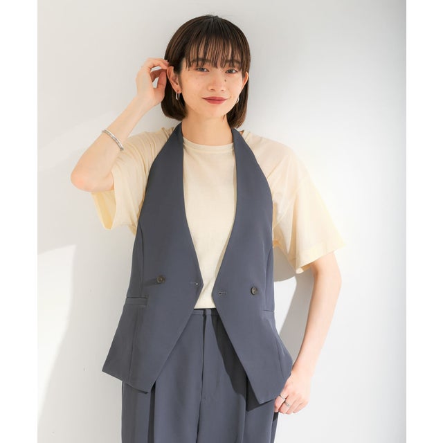 クルーネックシアーTシャツ （IVORY）