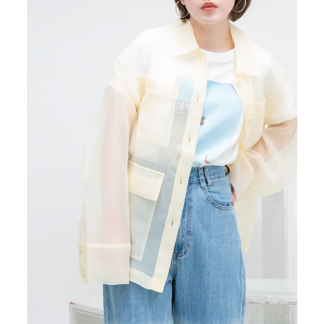 ケービーエフ KBF WIDEシルエットシアーカバーオール （NAVY 