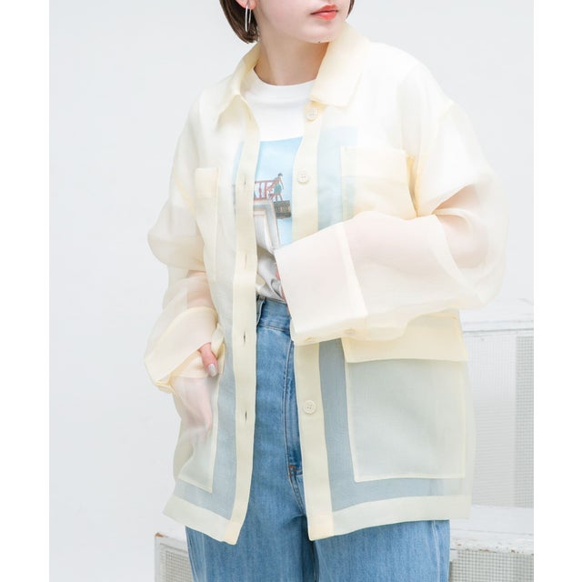 WIDEシルエットシアーカバーオール （IVORY）