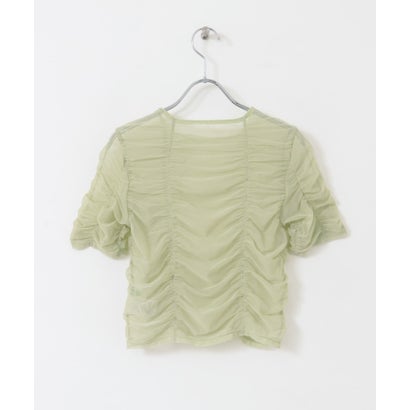ケービーエフ KBF ギャザーチュールTEE （L.KHAKI）｜詳細画像