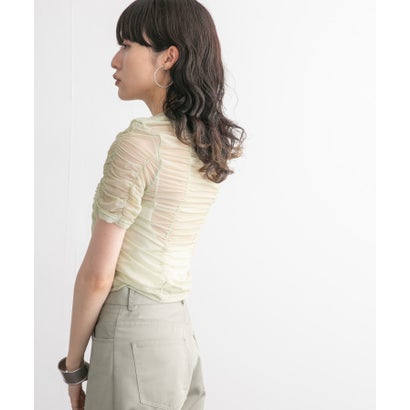 ケービーエフ KBF ギャザーチュールTEE （L.KHAKI）｜詳細画像