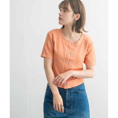 ケービーエフ KBF フロントホックTEE （APRICOT）｜詳細画像