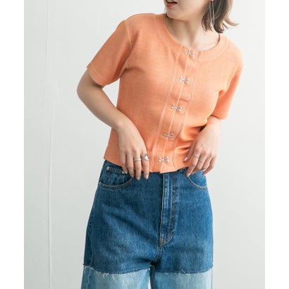 ケービーエフ KBF フロントホックTEE （APRICOT）｜詳細画像