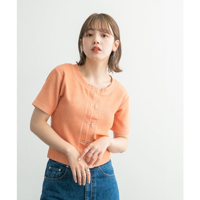 フロントホックTEE （APRICOT）