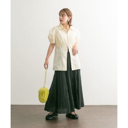 ケービーエフ KBF デザインスリーブフロントZIPシャツ （YELLOW）｜詳細画像
