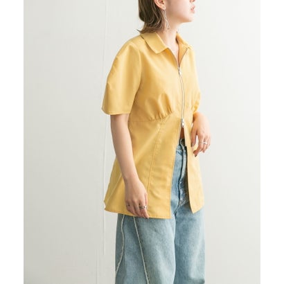 ケービーエフ KBF デザインスリーブフロントZIPシャツ （YELLOW）｜詳細画像