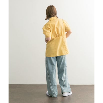 ケービーエフ KBF デザインスリーブフロントZIPシャツ （YELLOW）｜詳細画像
