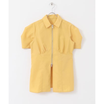 ケービーエフ KBF デザインスリーブフロントZIPシャツ （YELLOW）｜詳細画像