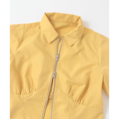 ケービーエフ KBF デザインスリーブフロントZIPシャツ （YELLOW）｜詳細画像