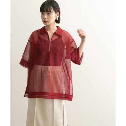 ケービーエフ KBF ハーフZIPメッシュプルオーバー （BORDEAUX）｜詳細画像
