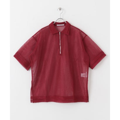 ケービーエフ KBF ハーフZIPメッシュプルオーバー （BORDEAUX）｜詳細画像