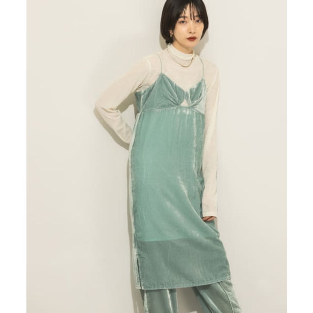 ベロアキャミワンピース （MINT）