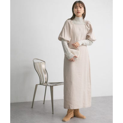 ケービーエフ KBF バルーンスリーブロングワンピース （BEIGE）｜詳細画像