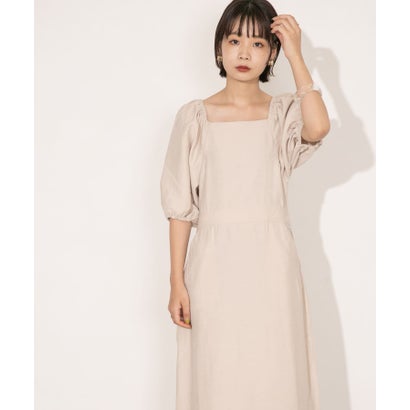 ケービーエフ KBF バルーンスリーブロングワンピース （BEIGE）｜詳細画像