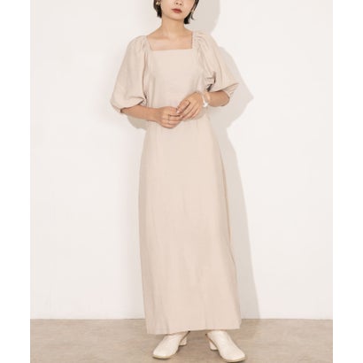 ケービーエフ KBF バルーンスリーブロングワンピース （BEIGE）｜詳細画像