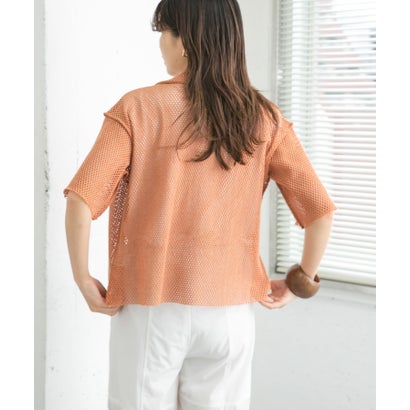 ケービーエフ KBF タイルプリントメッシュシャツ （ORANGE）｜詳細画像