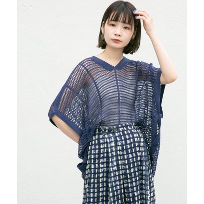 ケービーエフ KBF 2WAYメッシュ編みプルオーバー （NAVY）｜詳細画像
