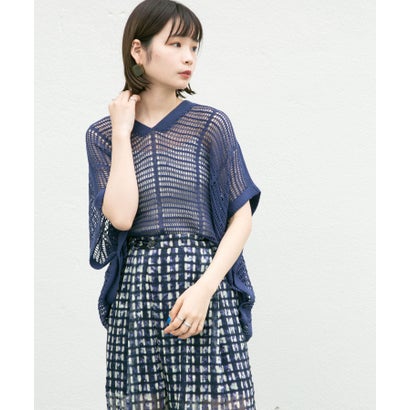 ケービーエフ KBF 2WAYメッシュ編みプルオーバー （NAVY）｜詳細画像
