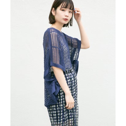 ケービーエフ KBF 2WAYメッシュ編みプルオーバー （NAVY）｜詳細画像