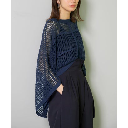 ケービーエフ KBF 2WAYメッシュ編みプルオーバー （NAVY）｜詳細画像