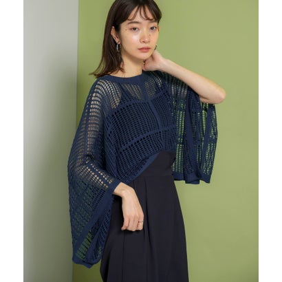ケービーエフ KBF 2WAYメッシュ編みプルオーバー （NAVY）｜詳細画像