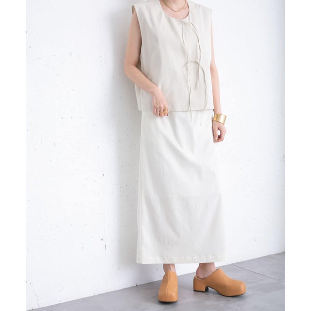 ハイウエストIラインスカート （IVORY）
