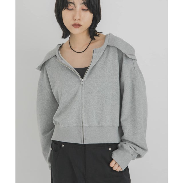 セーラーライククロップドパーカー （グレー系その他）