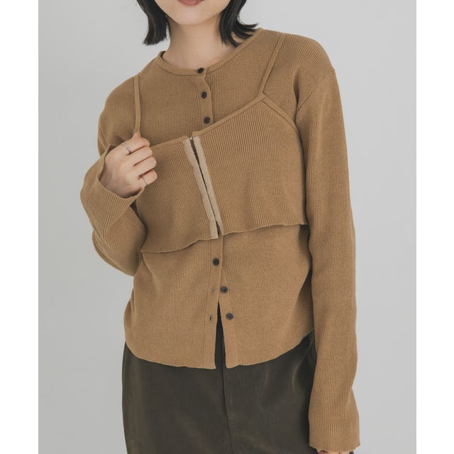 モールヤーンビスチェSETニット （ベージュ系その他）