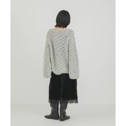 ケービーエフ KBF スラブヤーンルーズニット （ブラウン）｜詳細画像