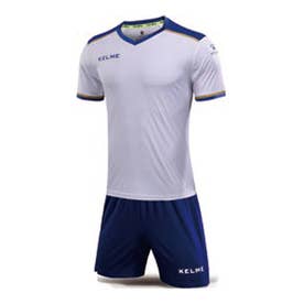 ジュニアラインフットボールシャツ&パンツセット(ホワイト×ロイヤルブルー)