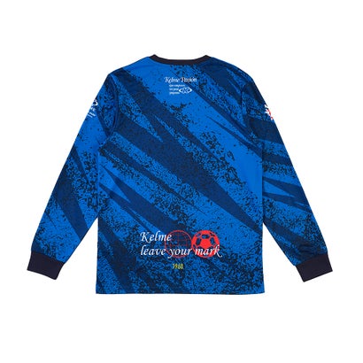 KELME オーバーパターンロングプラクティスシャツ(ダークサックス)｜詳細画像
