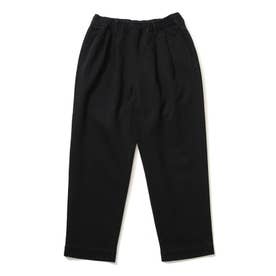 WOOL COTTON KERSEY WIDE PANTS （CHARCOAL GRAY）