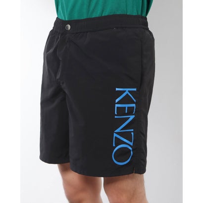 ケンゾー KENZO メンズ 配色Logo Print Swim Shorts【返品不可商品】 （Black）｜詳細画像