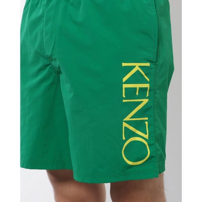 ケンゾー KENZO メンズ 配色Logo Print Swim Shorts【返品不可商品】 （Grass Green）｜詳細画像