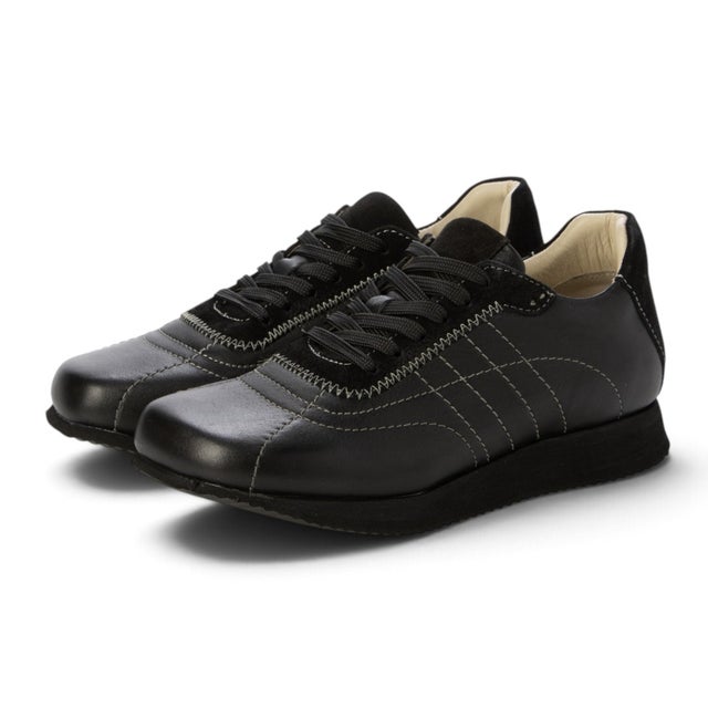 ステッチワークデザインスニーカー （BLK）
