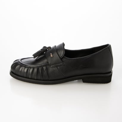 キスコ KISCO シワ加工デザインフリンジタッセルローファー （BLK）｜詳細画像