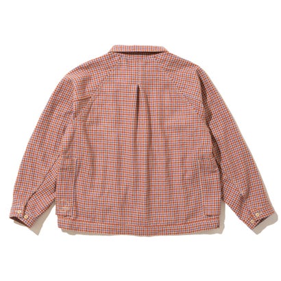 キネティクス Kinetics ウールナイロン ツイード ショート シャツジャケット（Wool-Nylon Tweed Short Shirt Jacket） （ORENGE×BEIGE）｜詳細画像